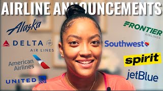 AIRLINE PA ANNOUNCEMENTS 2021  From A REAL Flight Attendant [upl. by Lynelle]