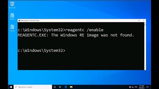 REAGENTCEXE The Windows RE image was not found [upl. by Rednijar]