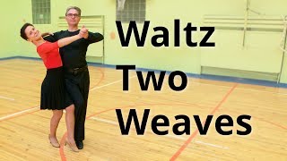 Waltz  Weave from Promenade Position and Weave in Waltz time  Dance Routine [upl. by Ora]