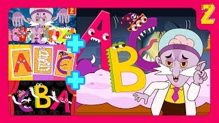 Monster Alphabets Jumping on the Bed l more Funny Halloween ABC compilation l ZooZooSong for kids [upl. by Lipkin]