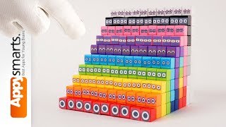 Building Numberblocks 10  100 by tens from magnetic cubes crafts for kids [upl. by Herzberg]