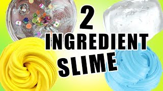 2 Ingredient Slime Recipes Tested  HOW TO MAKE SLIME WITHOUT BORAX [upl. by Conte]