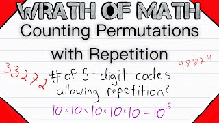 Permutations with Repetition  Combinatorics Permutations and Combinations [upl. by Lyndel]