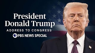 WATCH LIVE President Donald Trumps 2025 address to Congress  PBS News Special [upl. by Adnilram600]