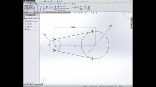 solidworks tutorial tangent circle [upl. by Okkin]