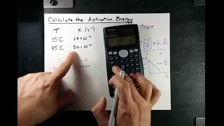 Calculate Activation Energy from Rate Constants and Temperatures Slope [upl. by Melone732]