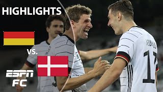 Florian Neuhaus scores but Germany is held by Christian Eriksen and Denmark  Highlights  ESPN FC [upl. by Ashlan]