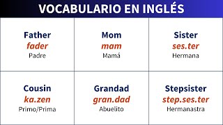 Vocabulario en inglés los miembros de la familia en inglés [upl. by Hahn]