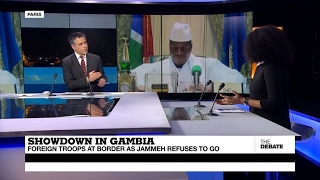 Showdown in Gambia Foreign troops at border as Jammeh refuses to go part 1 [upl. by Zacek]