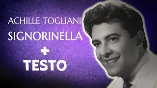 Achille Togliani  Signorinella Canzone Originale  Testo [upl. by Lebezej]