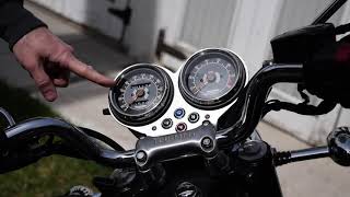 Bouncing Speedometer Triumph Bonneville [upl. by Hart613]