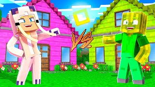 ROSA HAUS vs GRÜNES HAUS ✿ Minecraft DeutschHD [upl. by Ennayar]