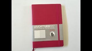 Leuchtturm 1917 Weekly Planner Notebook Review Pros Cons and Pen Test [upl. by Silden]