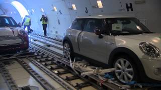 Cargo Air Freight of the new MINI  Loading and Departure  AutoMotoTV [upl. by Tevlev601]