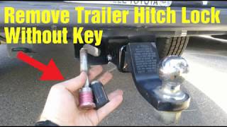 How to remove A Trailer Hitch Lock WITHOUT the Key🔑 [upl. by Brose]