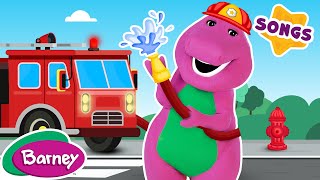 Barney  Here Comes The Firetruck SONG with LYRICS [upl. by Nerissa178]