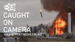 WATCH Second Port Neches explosion sends debris into the air [upl. by Nnylarac]