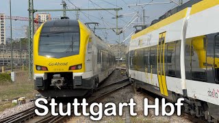 Züge in Stuttgart Hbf  IC ICE TGV TRI Bwegt [upl. by Cleres892]