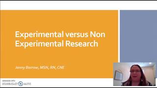 Experimental versus Non Experimental Research [upl. by Aniale]