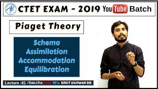 Piaget Theory Schema Assimilation AccommodationEquilibration  CDP CTET 2019 [upl. by Errol]