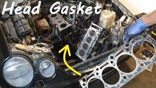 W210 Head Gasket Replacement Mercedes E220 CDI [upl. by Amilas]