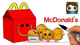 How to Draw McDonalds Happy Meal Easy  Cute Food [upl. by Will713]