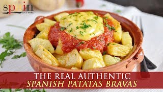 Authentic Spanish Patatas Bravas Recipe [upl. by Esilahs]