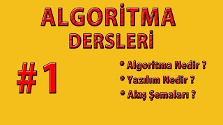 ALGORİTMA DERSLERİ  DERS 1 Algoritma Nedir   Yazılım Nedir   Akış Şemaları Nelerdir [upl. by Dranyer65]