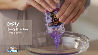 Elmer’s Glue DIY KIDFRIENDLY Purple Glitter Slime [upl. by Nueoht70]