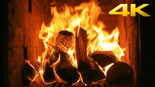 🔥 The Best Burning Fireplace 4K 10 HOURS with Crackling Fire Sounds NO MUSIC Close Up Fireplace 4K [upl. by Worrad]