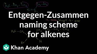 EntgegenZusammen naming scheme for alkenes examples  Organic chemistry  Khan Academy [upl. by Messab]