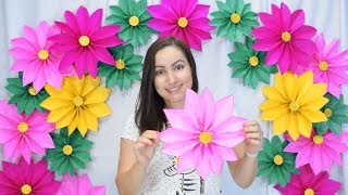 DIY FLOR GIGANTE FÁCIL PARA DECORAÇÃO DE FESTA 2  IDER ALVES [upl. by Airtened142]