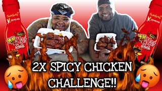 SAMYANG 2X SPICY CHICKEN WINGS CHALLENGE [upl. by Carlo355]