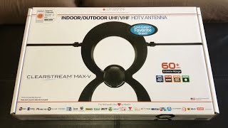 Clearstream MaxV HDTV Antenna Unboxing Setup Installation Tips amp Review [upl. by Nosoj]