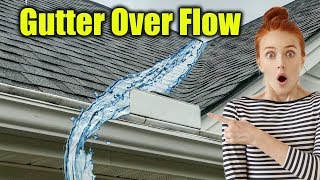 Water Flowing Over Gutters  Gutter Guard Overflow [upl. by Lefty]