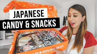 Trying Japanese Candy  Snacks Tokyo Treat Unboxing amp Taste Test Premium Box [upl. by Aneehs]