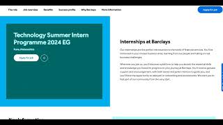 BARCLAYS SUMMER INTERN 2024 [upl. by Aneeles]