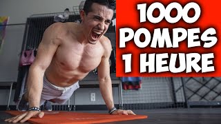 1000 POMPES EN 1 HEURE challenge [upl. by Eiramrefinnej]