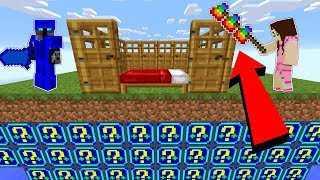 Minecraft CRAZY DEFENSE NIGHT LUCKY BLOCK BEDWARS  Modded MiniGame [upl. by Assenar]