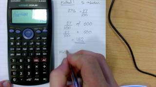 How to calculate percentages using a calculator [upl. by Lesab]