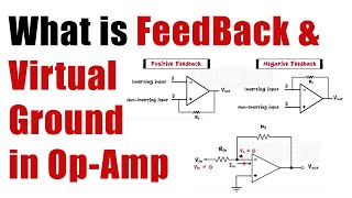 OpAmp  POSITIVE amp NEGATIVE Feedback  Virtual Ground [upl. by Gratiana]