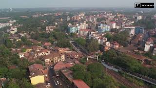 Margao  Goa  Drone view  commercial capital of Goa [upl. by Odraner]