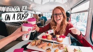 The BEST AFTERNOON TEA in LONDON  Double Decker Tea Bus 😍London England [upl. by Nosyaj]