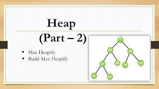 Heap MaxHeapify  Build Heap Algorithm with Python Code [upl. by Tarrah527]