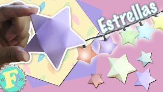 Como hacer Estrellas ⭐️ de Papel GRANDES  Floritere [upl. by Mihcaoj]