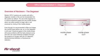 HPLC Instrumentation 1  Degasser Overview [upl. by Py]