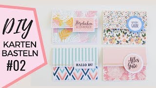 Karten selber basteln  DIY  Cards  Bastelanleitung  Basteln  Tutorial [upl. by Pinzler896]