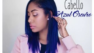 Tutorial Cabello Azul Oscuro ♡ DIY Dark Blue Hair [upl. by Vasiliu]