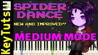 NEW AND IMPROVED  Learn to Play Spider Dance from Undertale  Medium Mode [upl. by Elleira795]