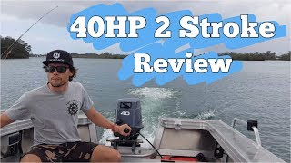 2019 New Yamaha 40 HP 2 Stroke Power Tinny Review [upl. by Nojed]